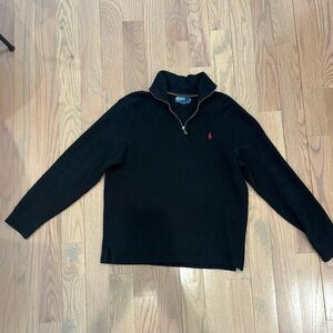 Polo by Ralph Lauren Black Half-Zip Sweater